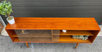 REFINISHED Danish MCM Teak Display by Faarup w Finished Back 59