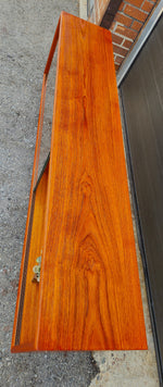 REFINISHED Danish MCM Teak Display by Faarup w Finished Back 59