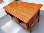 REFINISHED Danish Mid Century Modern Teak Desk w Bookcase Back by Arne Vodder 13