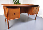 REFINISHED Danish Mid Century Modern Teak Desk w Bookcase Back by Arne Vodder 10