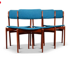 Choose Fabric***6 REFINISHED Danish Mid Century Modern teak chairs by Erik Buch, model 49 16