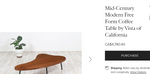REFINISHED Mid Century Modern Coffee Table Free-Form Shaped 10