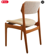 Choose Fabric***6 REFINISHED Danish Mid Century Modern teak chairs by Erik Buch, model 49 6