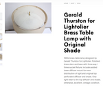 Set of 2 Mid Century Modern Table Lamps by Gerald Thurston for Lightolier 12