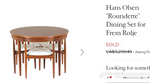 REFINISHED Danish MCM ROUNDETTE Teak Extension Table & 4 Chairs by Hans Olsen 10