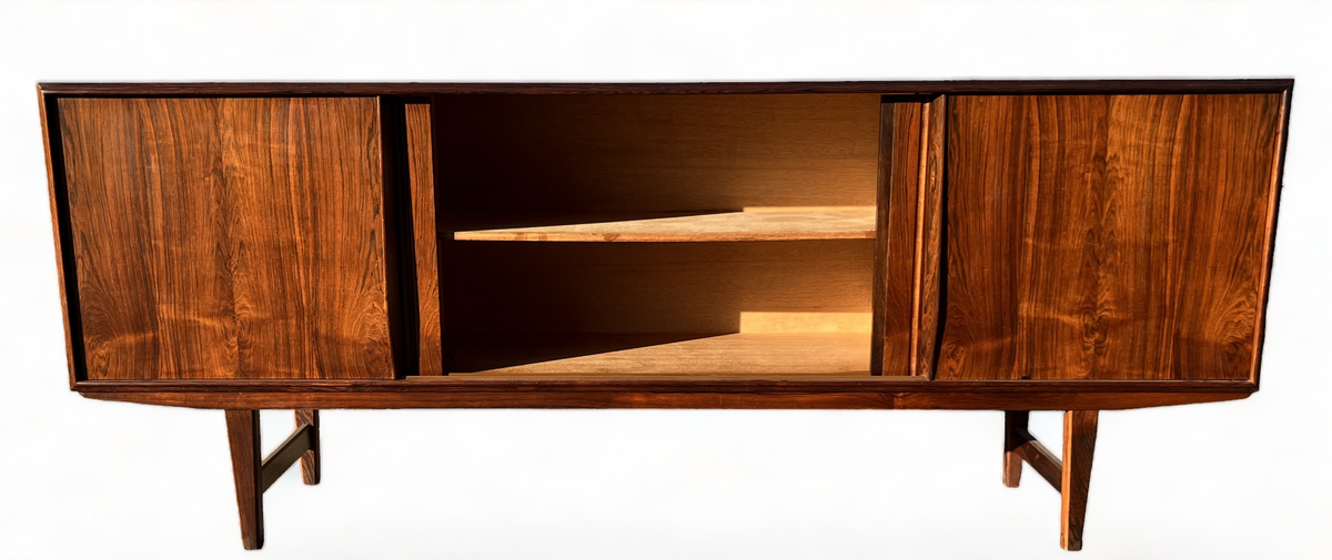 REFINISHED Danish MCM Brazilian Rosewood Sideboard by E.W.Bach  77