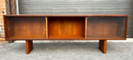 RESTORED Mid Century Modern Teak Bookcase Display TV Media Console 72