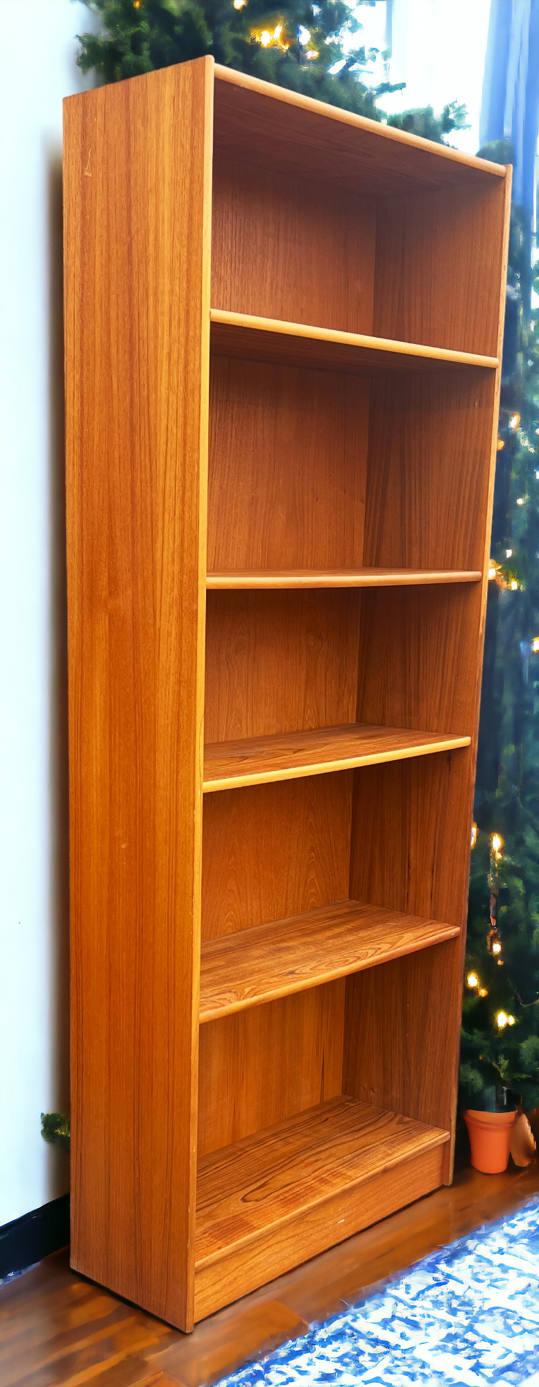 RESTORED Danish Mid Century Modern Teak Bookcase  H 76