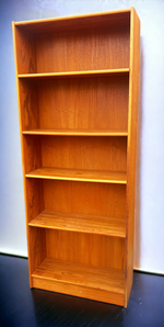RESTORED Danish Mid Century Modern Teak Bookcase  H 76
