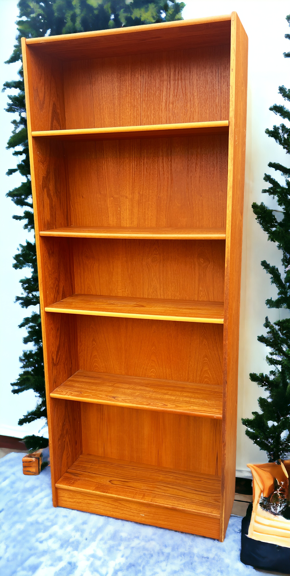 RESTORED Danish Mid Century Modern Teak Bookcase  H 76