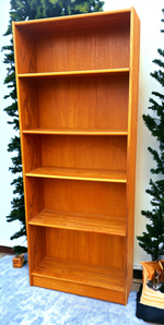 RESTORED Danish Mid Century Modern Teak Bookcase  H 76