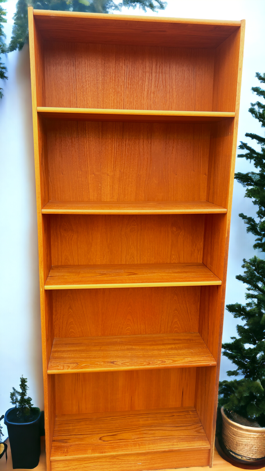 RESTORED Danish Mid Century Modern Teak Bookcase  H 76