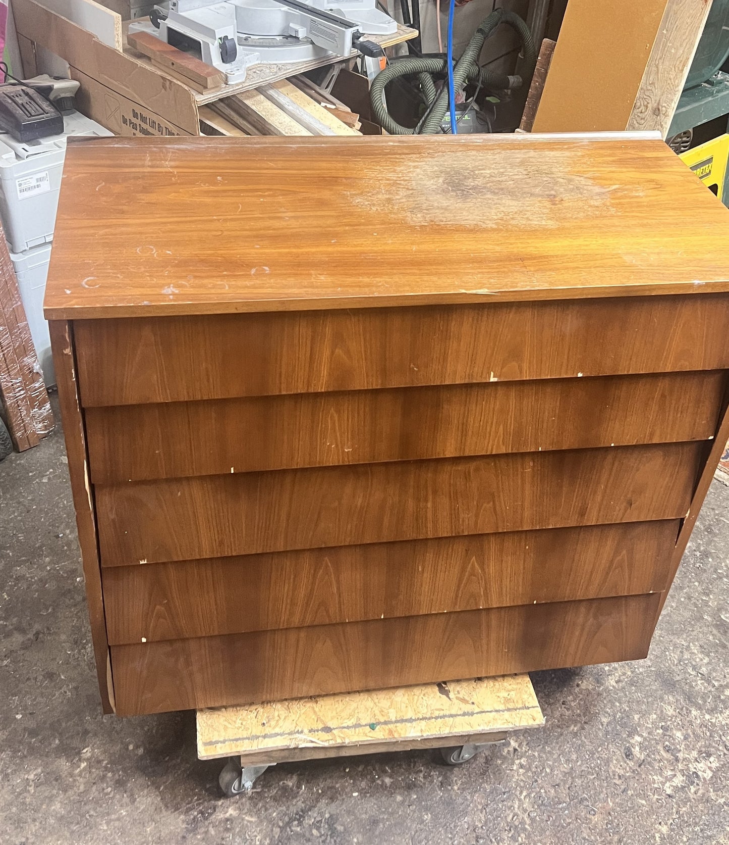 REFINISHED Mid Century Modern Walnut Tallboy