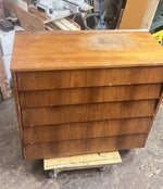 REFINISHED Mid Century Modern Walnut Tallboy 12