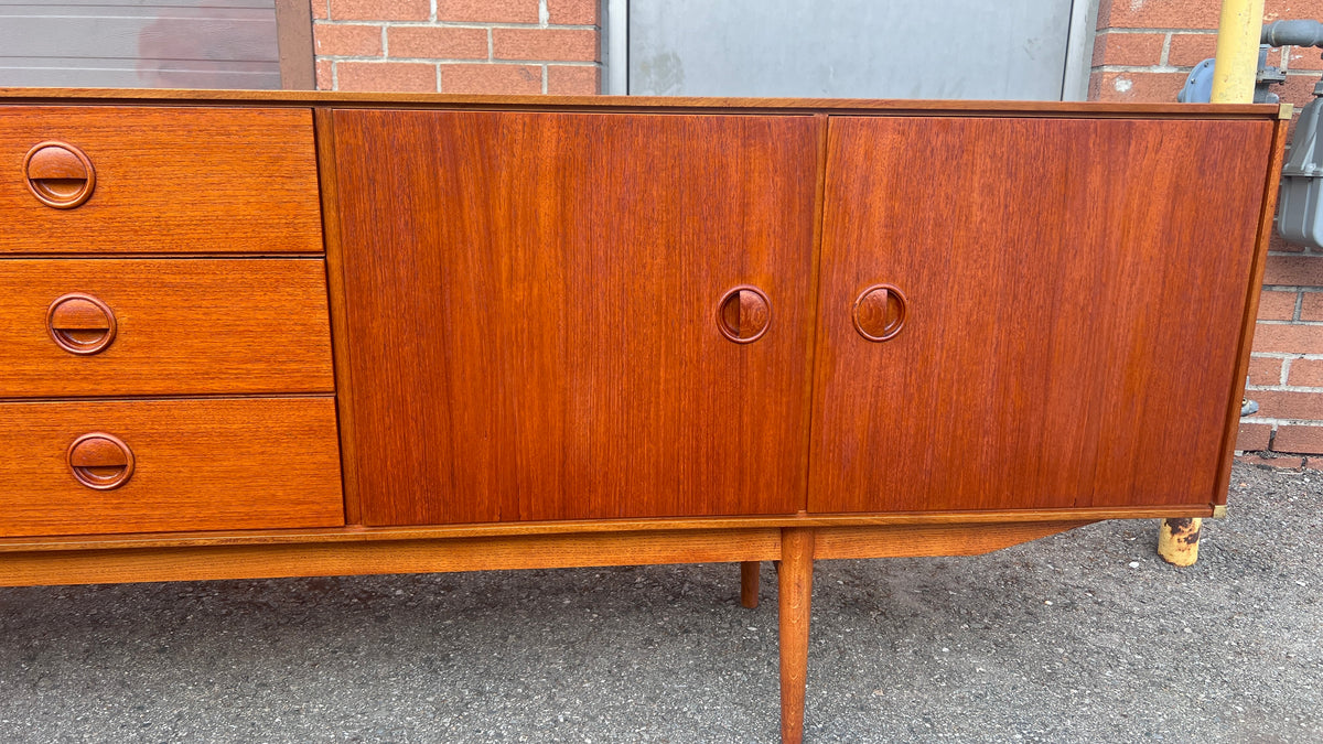 REFINISHED Dutch Mid Century Modern Teak Sideboard by W.Watting for Fristho 96.5