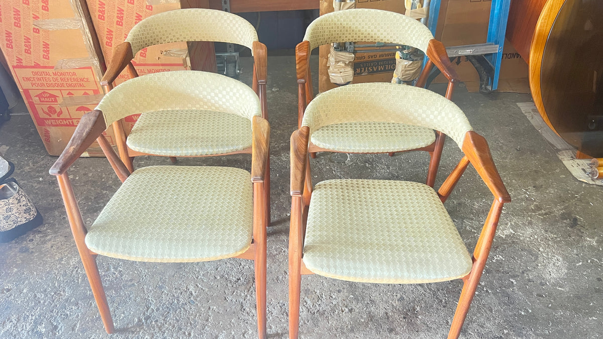 2 REFINISHED Danish Mid Century Modern Teak Armchairs by Th. Harlev (2 pairs available)