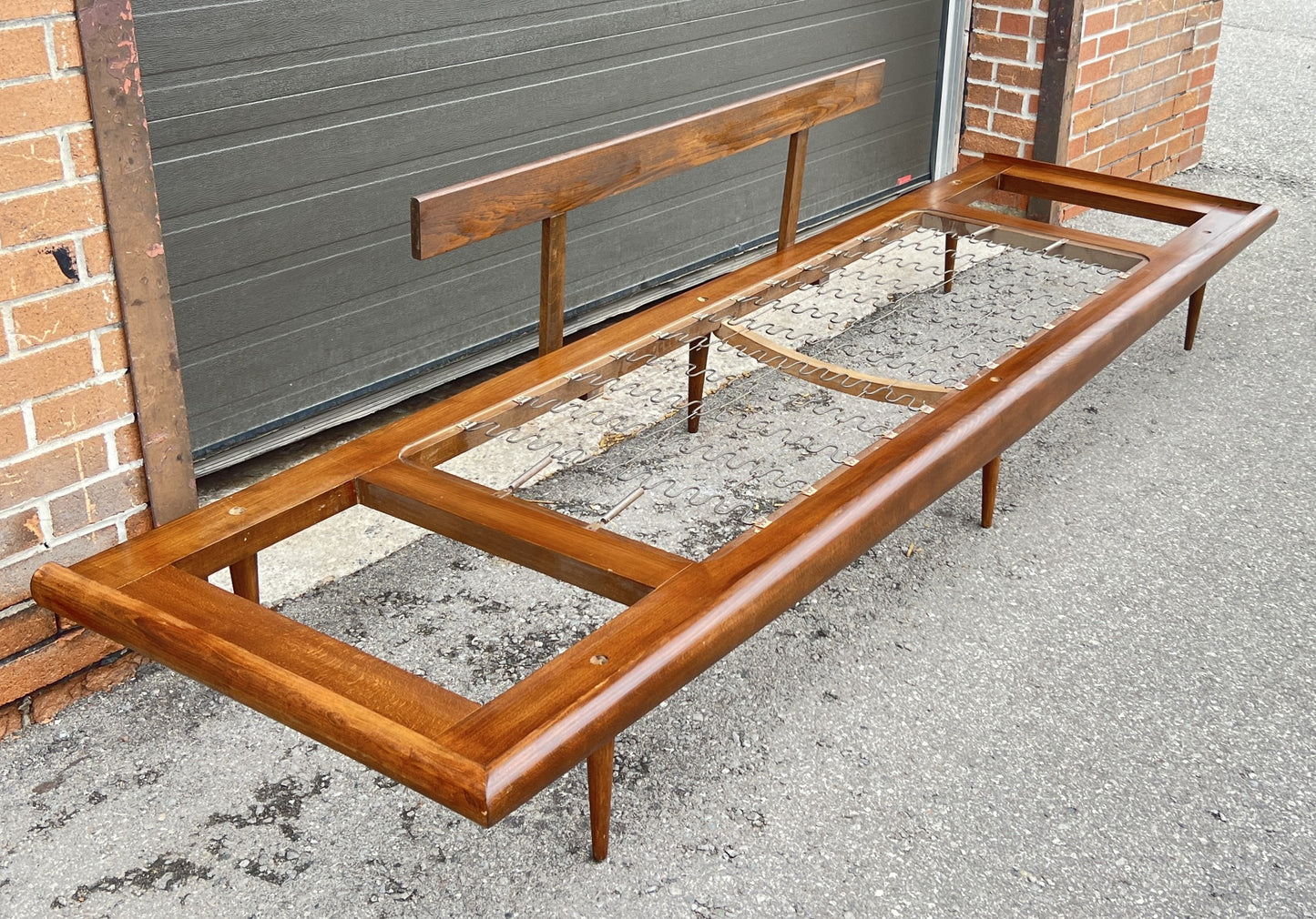 REFINISHED Mid Century Modern A. Pearsall Floating Sofa w End Tables 889-S