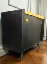 REFINISHED R. Spanner PASADENA Table, Buffet, Server w Cork Tops & 4 Chairs 14