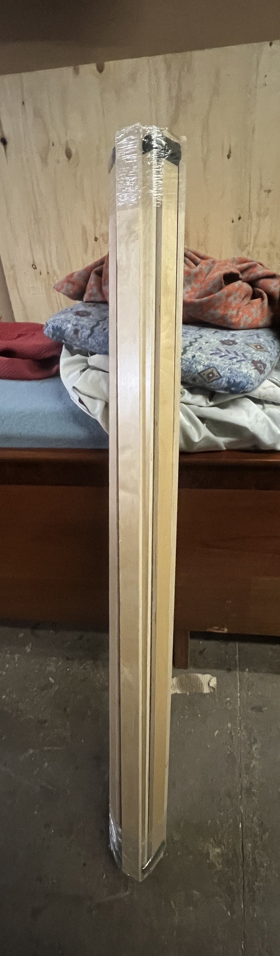 REFINISHED Mid Century Modern Teak Bed w Floating Nightstands Queen size