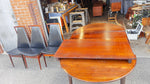 REFINISHED Danish MCM Rosewood Table Round w 2 Leaves by J.Andersen, 47