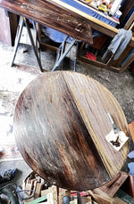 REFINISHED Danish MCM Rosewood Table Round w 2 Leaves by J.Andersen, 47