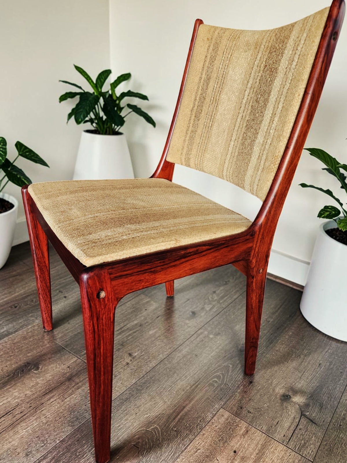 2 RESTORED Danish MCM Brazilian Rosewood Chairs by Johannes Andersen