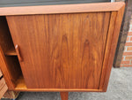 REFINISHED Danish Mid Century Modern Teak Tambour Credenza by Kofod Larsen 83