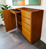 Mid Century Modern Teak Wardrobe or Gentleman's Chest 48