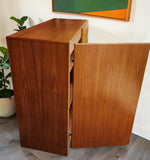 Mid Century Modern Teak Wardrobe or Gentleman's Chest 48
