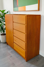 Mid Century Modern Teak Wardrobe or Gentleman's Chest 48