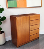 Mid Century Modern Teak Wardrobe or Gentleman's Chest 48