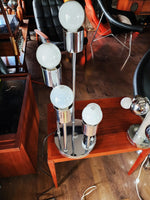 Mid Century Modern Sonneman Style Chrome Globe Waterfall Table Lamp 2