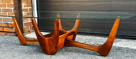 REFINISHED Mid-Century Modern Biomorphic Coffee Table by Kroehler, A.Pearsall style 60"