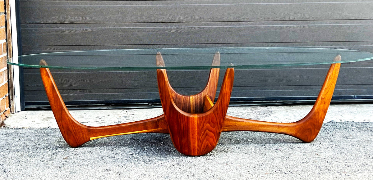 REFINISHED Mid-Century Modern Biomorphic Coffee Table by Kroehler, A.Pearsall style 60