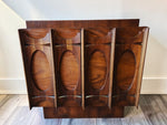 2 REFINISHED Mid Century Modern Walnut Brutalist Nightstands by Tobago 8