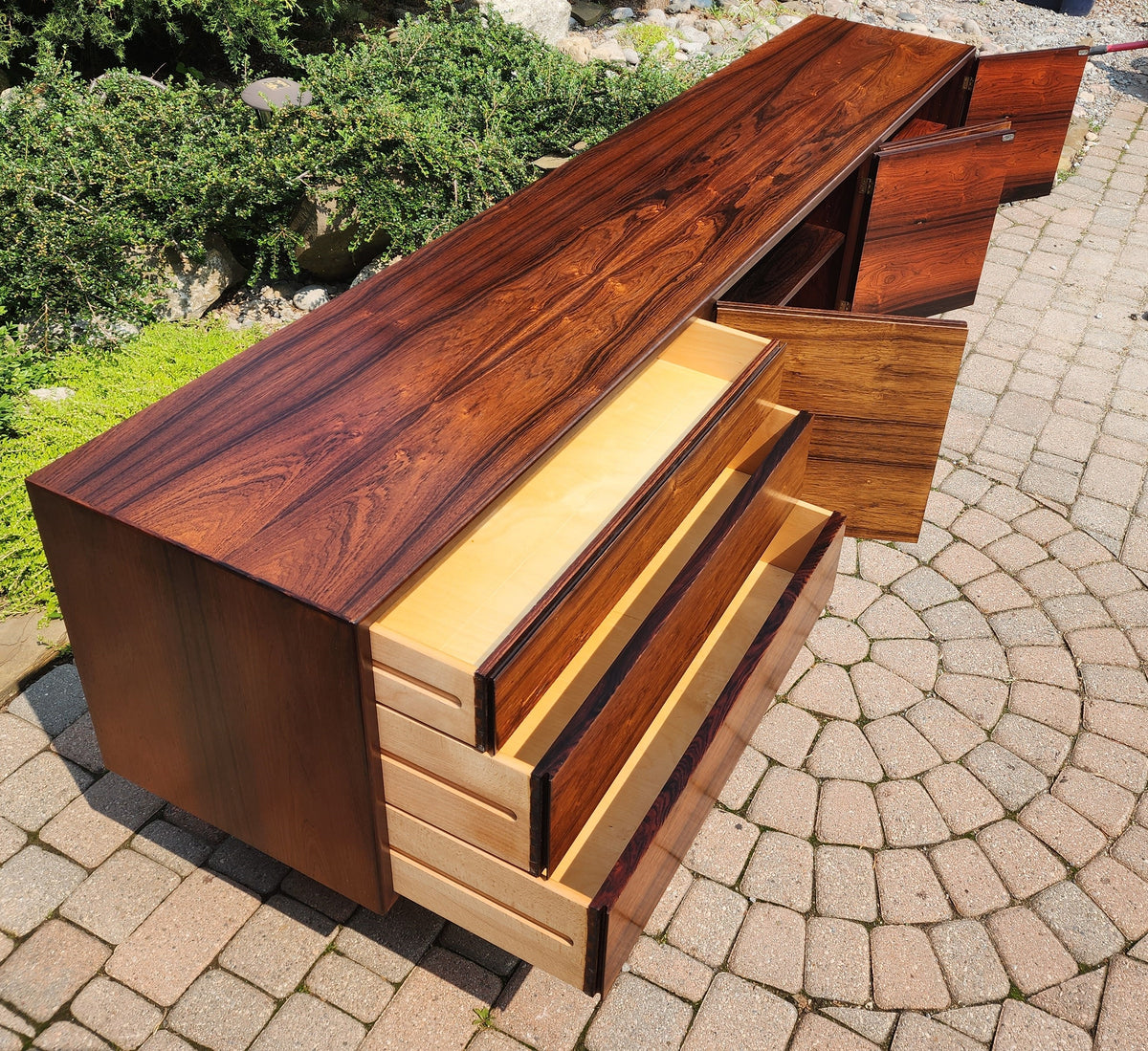 REFINISHED Danish MCM Brazilian Rosewood Sideboard MK-511 by Arne Hovmand-Olsen 94.5