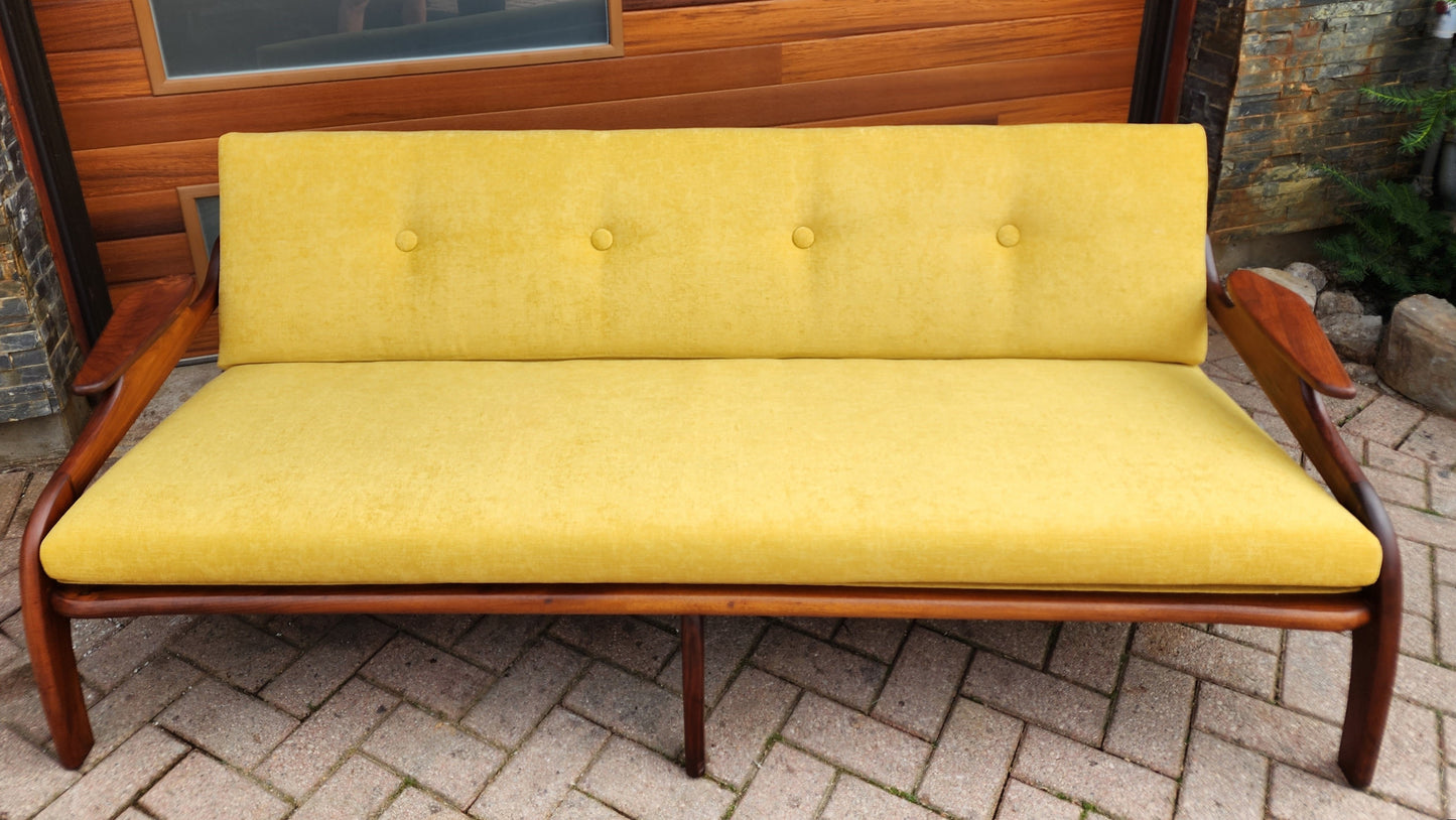 REFINISHED REUPHOLSTERED Mid Century Modern  Adrian Pearsall Sofa 80"