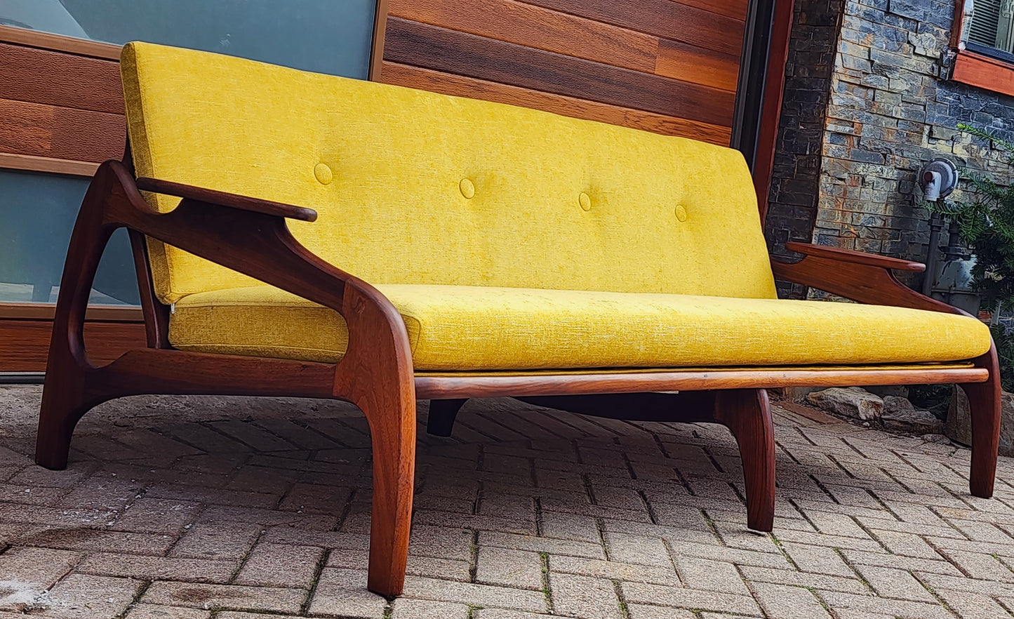 REFINISHED REUPHOLSTERED Mid Century Modern  Adrian Pearsall Sofa 80"