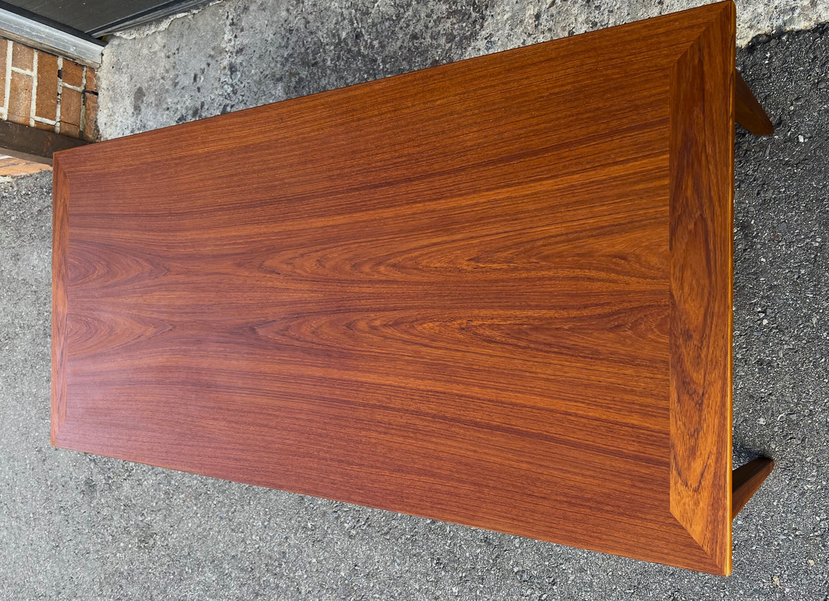 REFINISHED Mid Century Modern Teak Coffee Table, 51