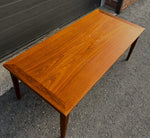 REFINISHED Mid Century Modern Teak Coffee Table, 51