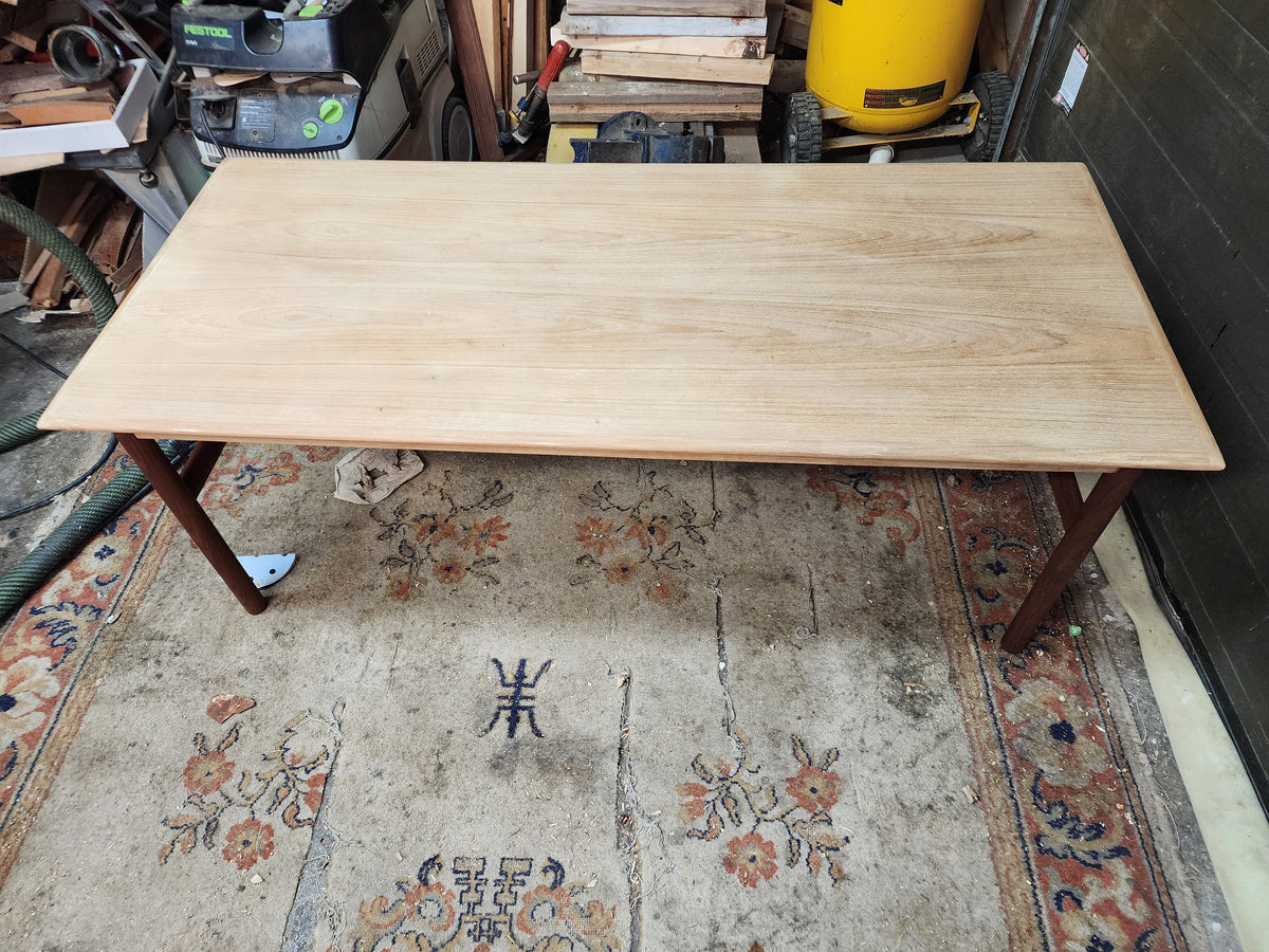 REFINISHED Mid Century Modern Teak Coffee Table, Norway, 50