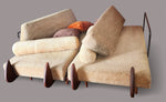 REFINISHED Mid Century Modern 2 Loveseats or 4-Seater Sofa by A. Pearsall 11