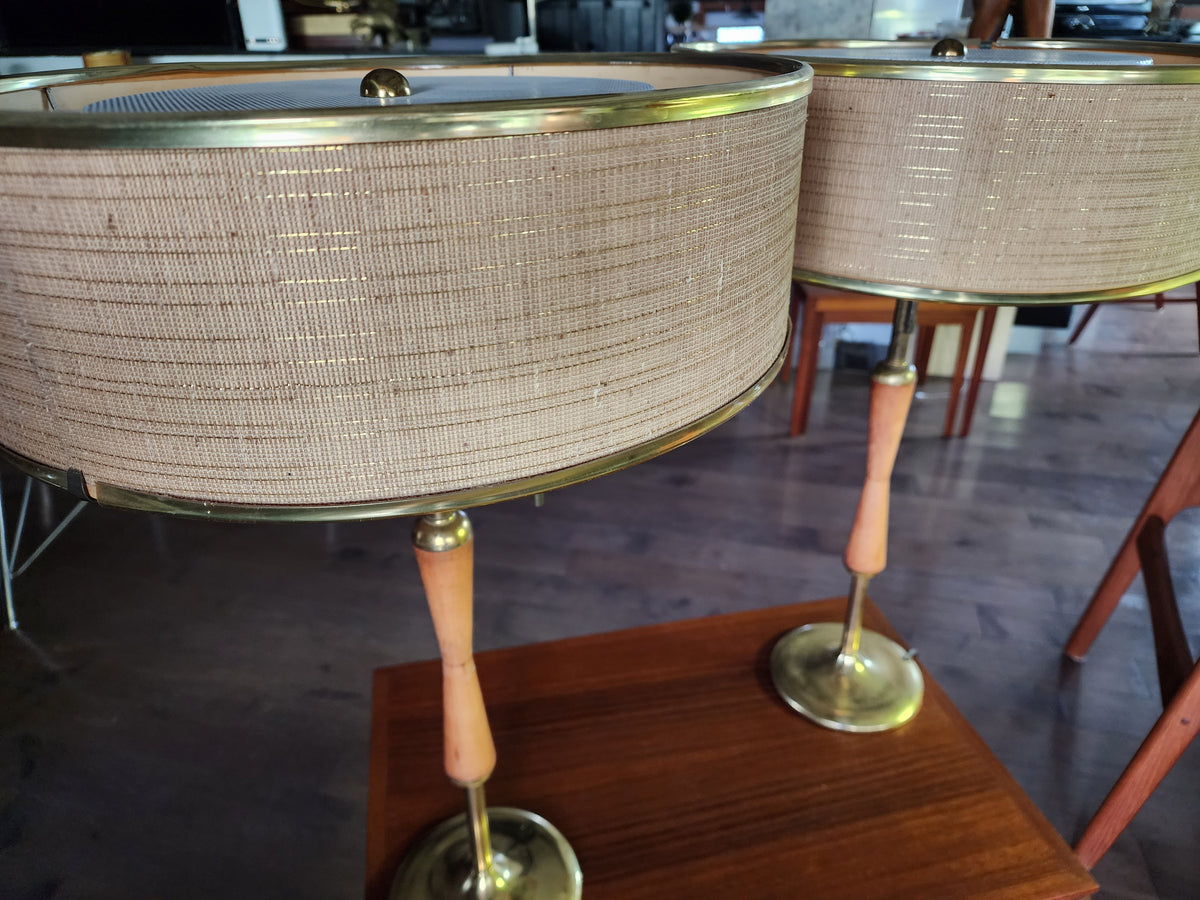Set of 2 Mid Century Modern Table Lamps by Gerald Thurston for Lightolier