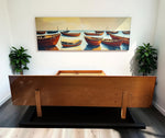 REFINISHED MCM Teak Bed w Floating Nightstands & Drawers Queen by REFF 12