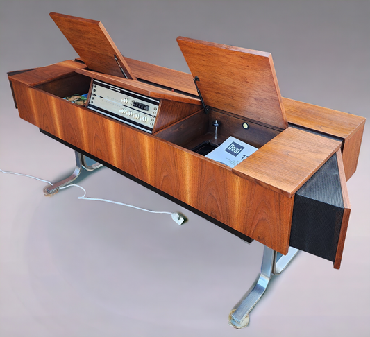 For Rent**MCM Electrohome Model 709 Stereo Console in Walnut, Space Age