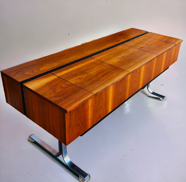 For Rent**MCM Electrohome Model 709 Stereo Console in Walnut, Space Age