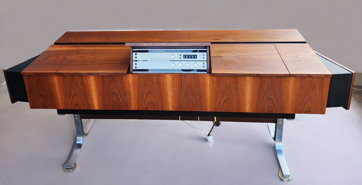 For Rent**MCM Electrohome Model 709 Stereo Console in Walnut, Space Age