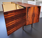 REFINISHED Mid Century Modern Brazilian Rosewood Sideboard  Hertug by F. Kayser 86