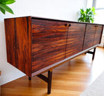 REFINISHED Mid Century Modern Brazilian Rosewood Sideboard  Hertug by F. Kayser 86