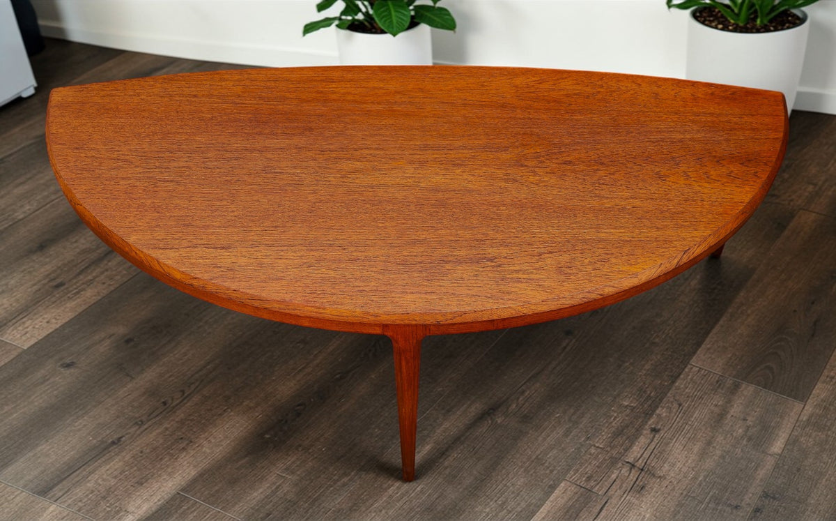 REFINISHED Danish Mid Century Modern Teak Coffee Table by J.Andersen 62.5